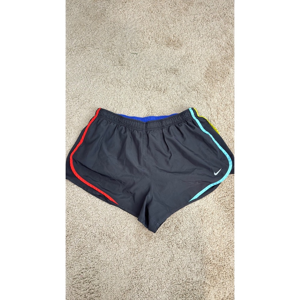 Nike Running Shorts Black Multi Color Dri-FIT Athletic Women Size XL